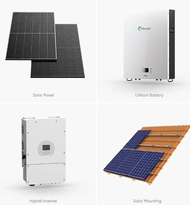 ذخیره سازی 10000W سیستم انرژی خورشیدی 120v 240v فاز تقسیم شده 8KW 10KW 20KW 30KW 50KW سیستم انرژی خورشیدی 10 Kw هیبرید