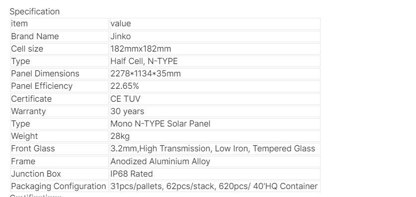 پانل خورشیدی جینکو Qcells 560W 565W 570W 575W 580W پانل انرژی